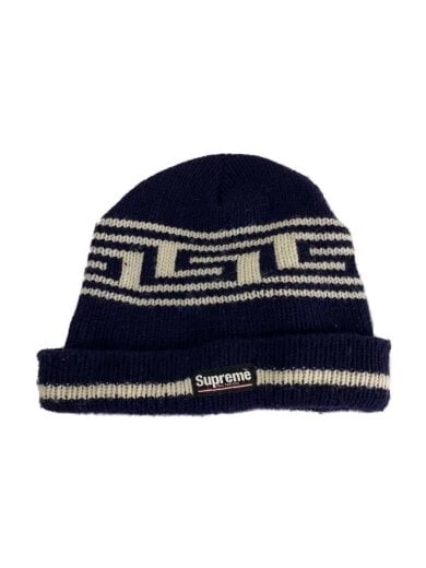 Supreme Meandros Ragg laine bonnet tricot laine libre marine homme AEi45