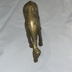 VINTAGE Solid Brass Giraffe Figurine 4in X 3in