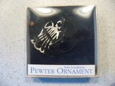Vintage R Tennesmed Sweden Angel Pewter Pendent/Christmas Ornament