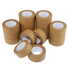 Lichamp Kraft Packing Tape, 18 Rolls Brown Gummed Paper Tape for Box Sealing, Sh