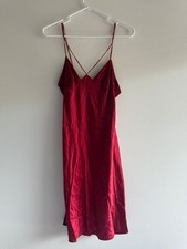 Vintage Victoria's Secret 100 Silk Red Slip Dress