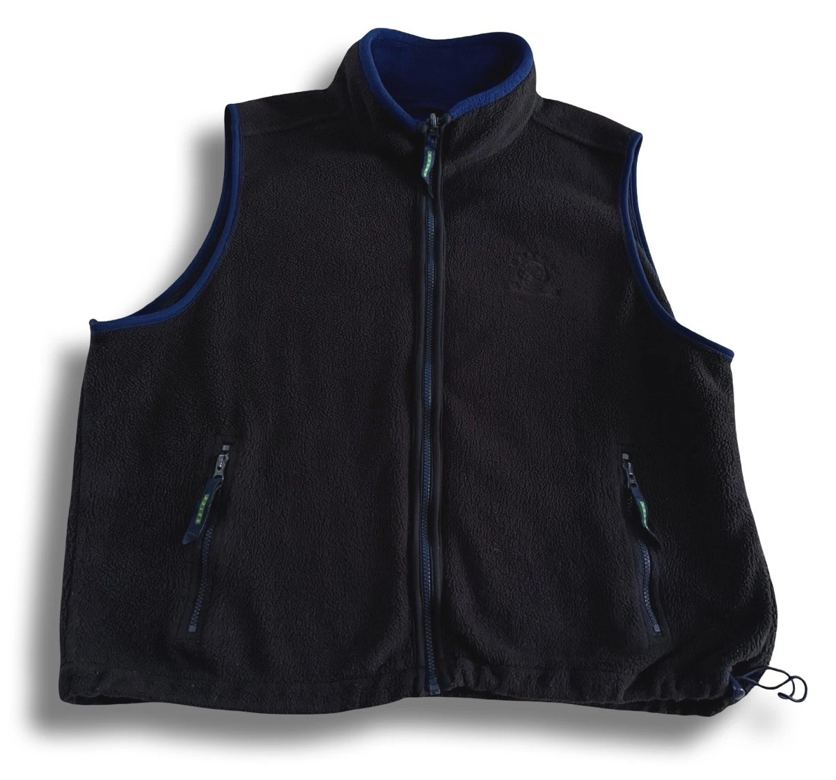 Vintage 90s Eddie Bauer Ebtek Polartec Mens Large Black Full Zip Fleece Vest USA
