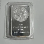 SilverTowne Buffalo/Indian Head Design 5 Troy Ounces .999 Fine Silver Bar Sealed