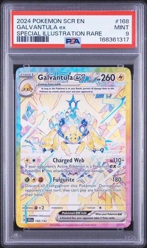 2024 Pokemon Galvantula ex 168/142 Stellar Crown SIR English PSA 9