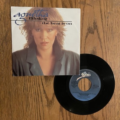 AGNETHA FALTSKOG - THE HEAT IS ON / MAN, EPIC, 45 W/ PS, IMPORT ITALY,1983, RARE