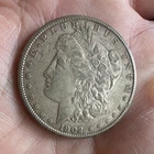 1902 Morgan Silver Dollar $1 Business Strike Silver Coin, Circulated Uncertified