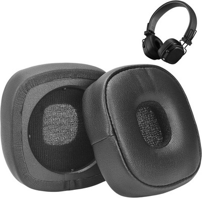 Ersatz Ohrpolster für Kopfhörer Memory Foam Protein Leder 2 Stück Schwarz