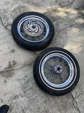 Harley-Davidson Motorcycle OEM Spoke Wheel Tire Set W/Rear Rotors Softtail 16"