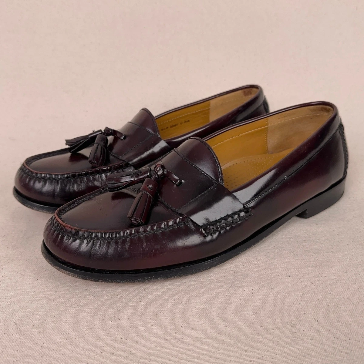 Vintage Cole Haan Men\'s Tassel Loafers in Oxblood Cole Haan Vintage Tassel Kiltie Loafer - Etsy main image 3
