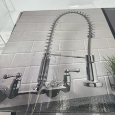 Tosca 2-Handle Wall-Mount Kitchen Faucet Chrome Professional 255-K820-T