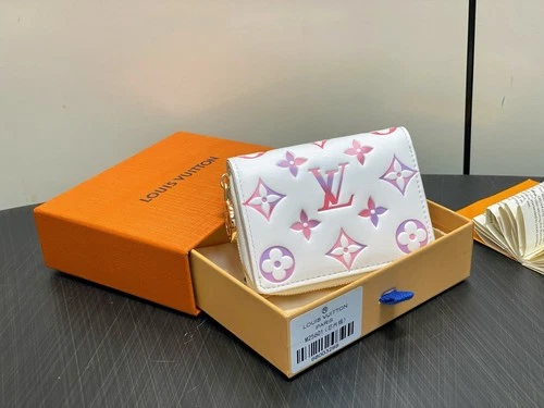 LLouisV - M25601 Zippy Coin Purse - White Multicolor - 11x8.5x3 cm - NEW - product listing photo