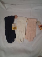 LOT of 3 Vintage 1940s 1950s Gloves Size 7 Embroidered Deadstock With Tags