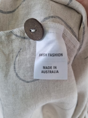 SWISH FASHION Plus 100% Linen 3/4 Sleeve Dress Pockets Made AUST Sz 22 EUC - Picture 6 of 6