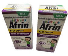 Children  s Afrin No Drip Nasal Spray, Extra Moisturizing, 15mL Lot Of 2