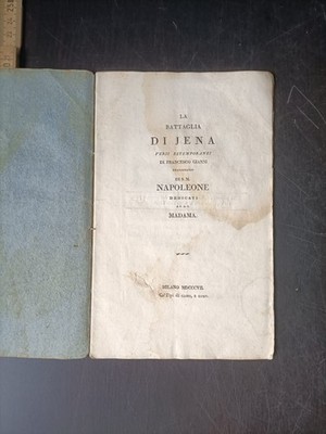 Die Schlacht bei Jena Zeitverse F. Gianni Napoleon Madama 1907 - D4