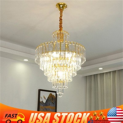 Elegant Crystal Chandelier Ceiling Light Pendant Fixture Lighting Lamp Modern