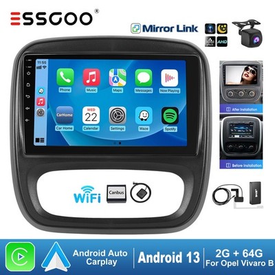 Für Opel Vivaro Renault Trafic 3 Carplay DAB+ Android 13 2+64G Autoradio GPS Cam