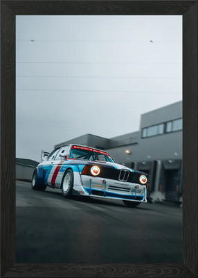 BMW E21 Motorsport Gerahmtes Wandbild Poster Leinwanddruck Bild