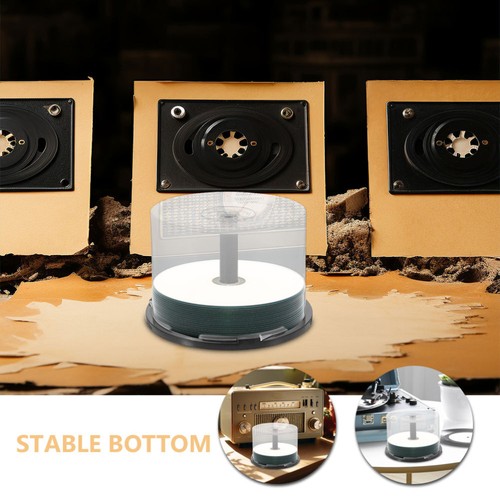 4pcs Round CD/DVD Container Organizing DVDs Storage Bucket Reusable Plastic - Afbeelding 2 van 12