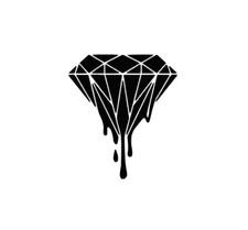 Dripping Diamond Vinyl Decal Sticker -multiple Colors Sizes- Free Shipping