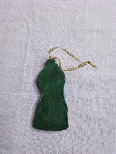Christmas Ornament Hand Painted Nativity Scene "GLORY TO THE NEWBORN KING" 4" - Picture 3 of 3