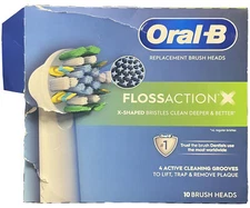 Oral-B Floss Action Replacement Electric Toothbrush Heads, 10CT BOX DISTRESSED