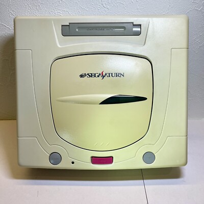 SEGA SATURN CONSOLE SET HST-0019 White w/2games Japan Used SEGA SATURN CONSOLE SET HST-0019 White w/2games Japan Used