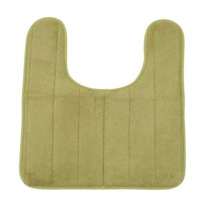 Soft and  cozy Toilet Mat Bathroom Pad U Shaped Non-Slip olive green Bath Mat