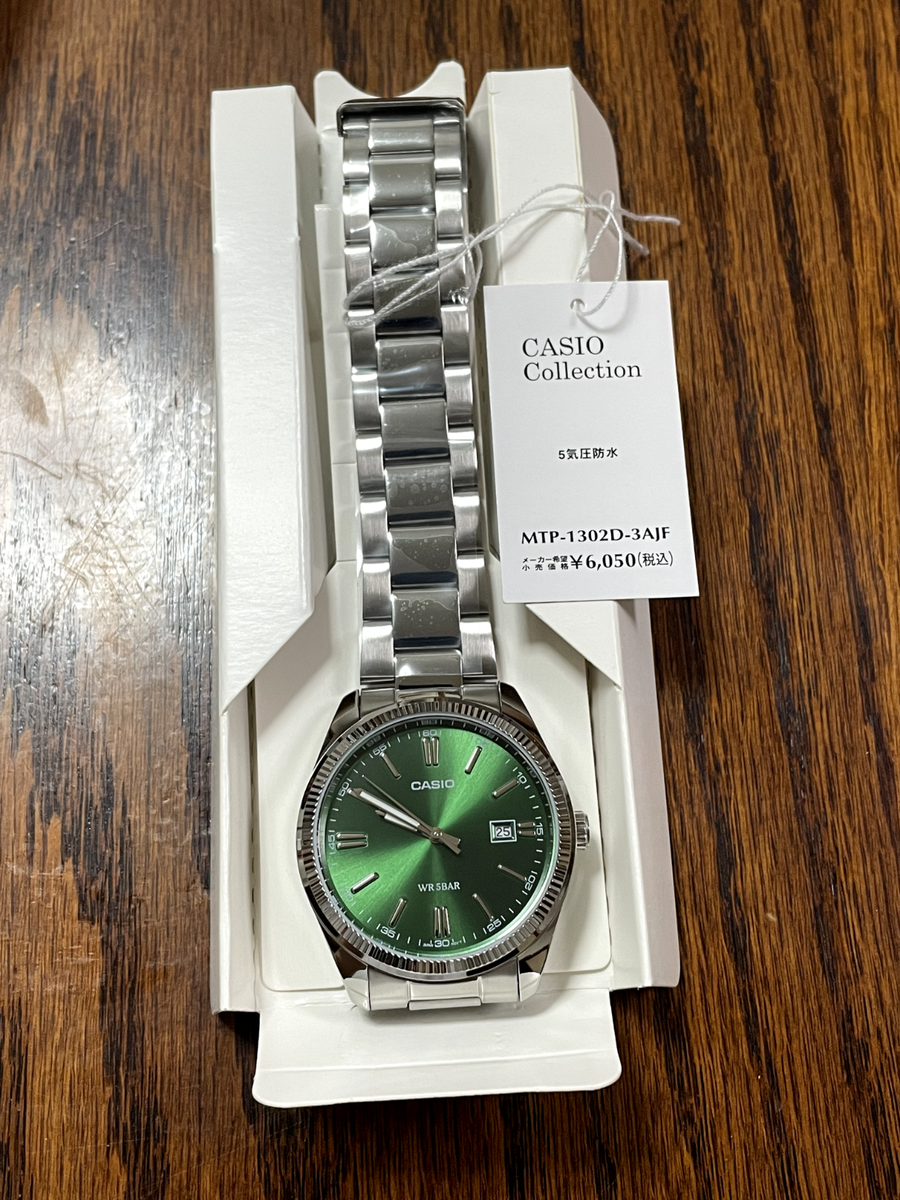 CASIO Collection MTP-1302D-3AJF Mens Watch Dark Green Dial CASIO Collection MTP-1302D-3AJF Mens Watch Dark Green Dial
