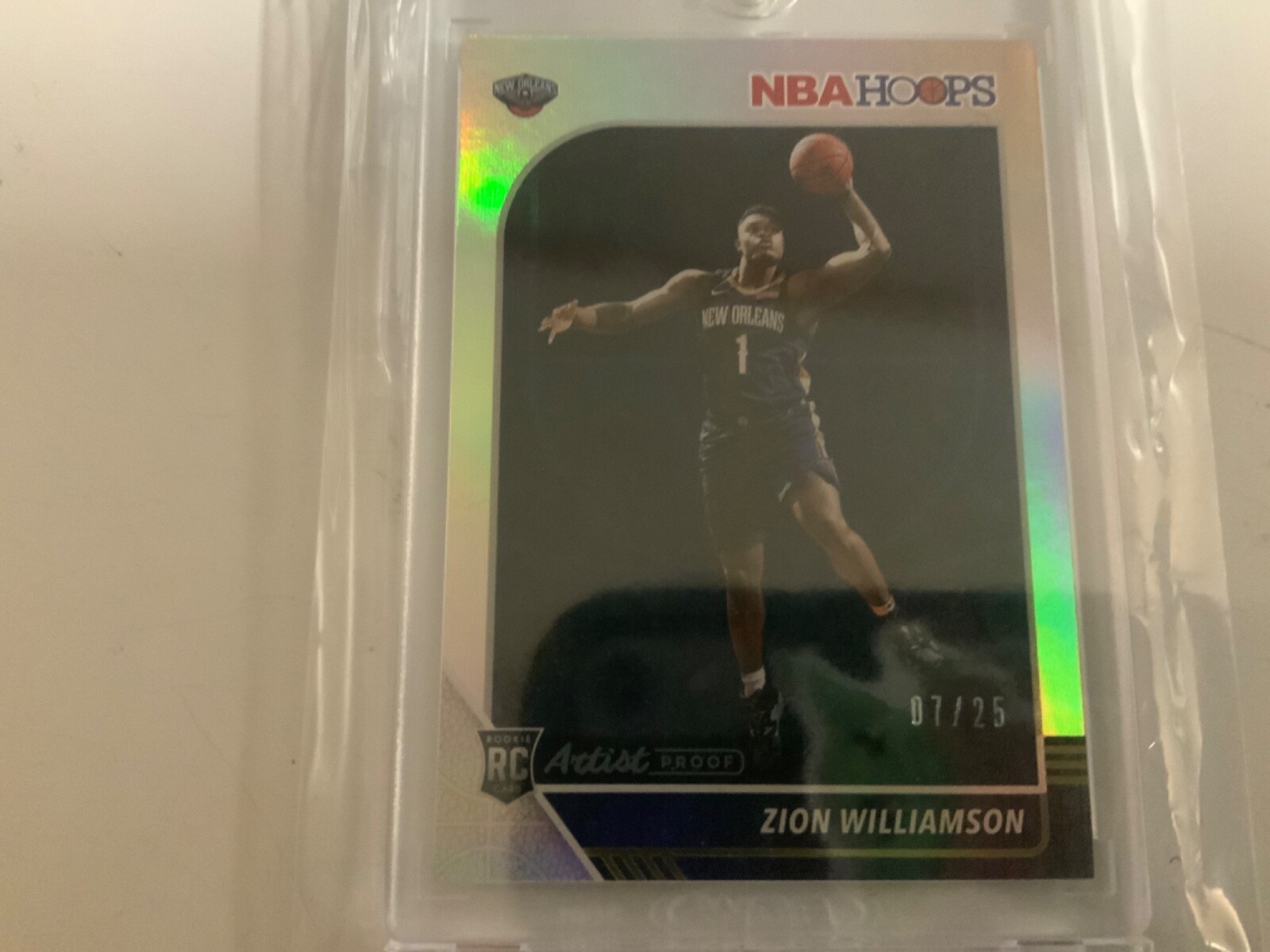 Zion Williamson 2019 NBA Hoops Artist Proof /25  Silver Holo SSP RC 🔥💎