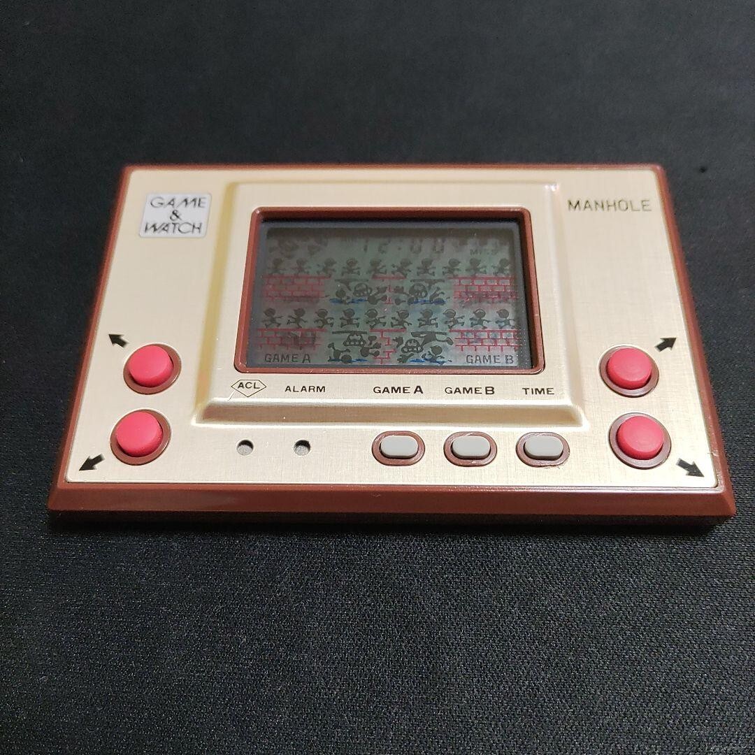 Free Postage Nintendo Game & Watch Gold Manhole MH06 Japan Perfect
