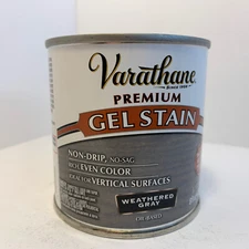 Varathane 349562 Premium Gel Stain Half Pint Weathered Gray