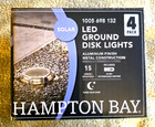 New ListingHampton Bay - Led Solar Aluminum Finish - 4 pack In Ground Disk Path Light