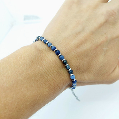 NATÜRLICHE JADE STRESSABBAU EDELSTEIN PERLEN ARMBAND LILA FARBE