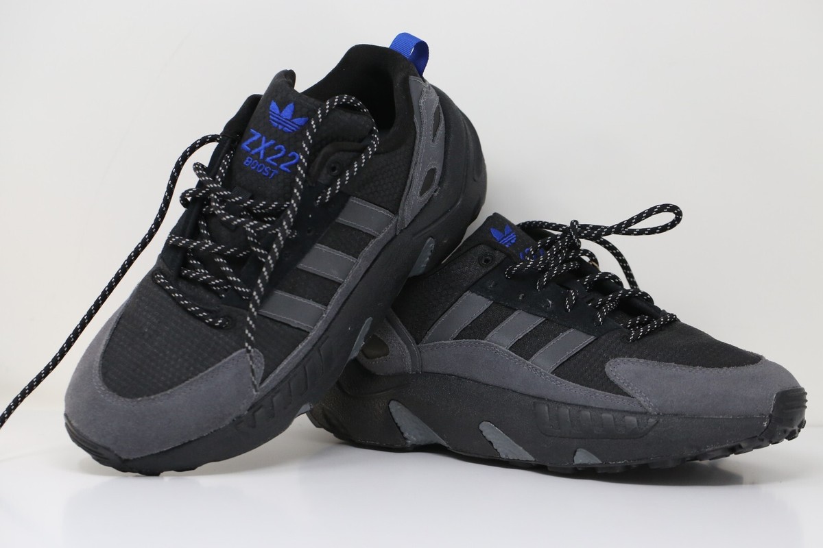ADIDAS ZX 22 BOOST Trainers Back Grey Blue Shoes UK 8 EUR 42 US