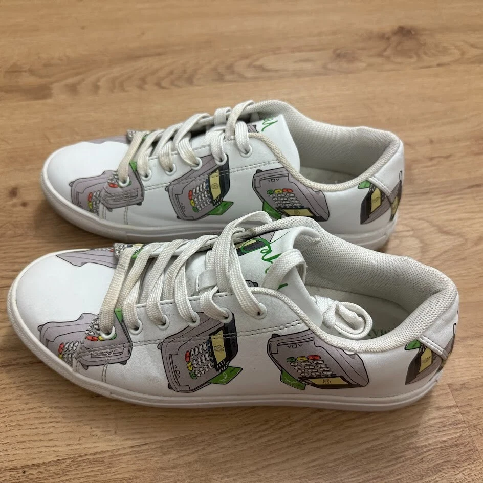 Chaussures de tennis homme Mandem carte de crédit en cuir synthétique blanc pointure 8,5