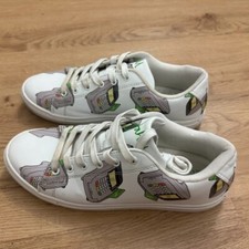 Scarpe da tennis uomo Mandem carta di credito in pelle sintetica bianca misura 8,5