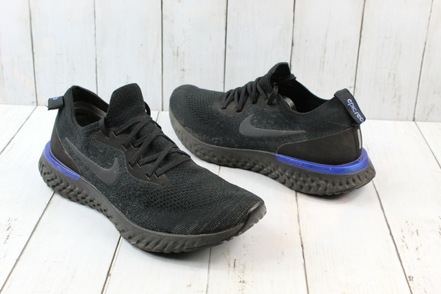 react flyknit black racer blue