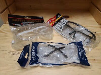 T18*NEW Lot of 3 types of Safety Goggles eyewear  