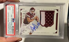2016 Panini National Treasure Collegiate Dak Prescott auto /99 PSA 9  #231