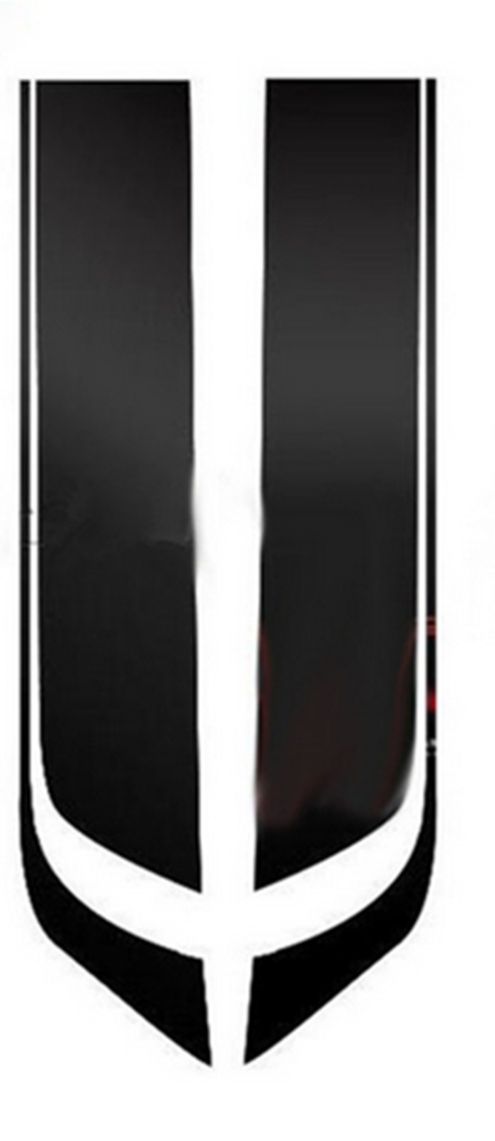 2Pcs Car Hood Bonnet Stickers Black Racing Sports Stripe Vinyl Graphics Decals