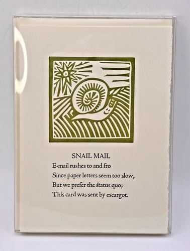 Daniel A Waters Hand Made Block Print Stationary Set Marthas Vineyard VTG 2003