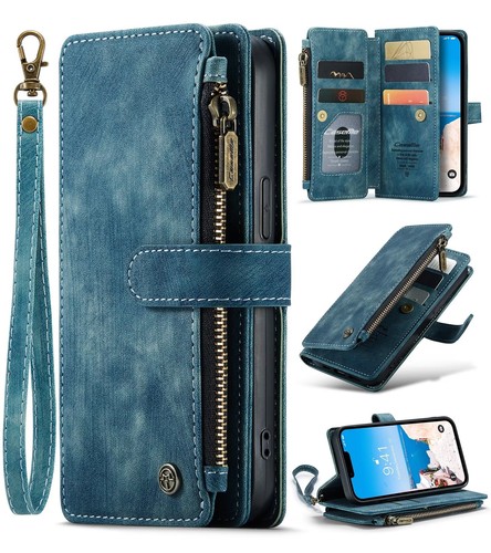 For iPhone 15 14 13 12 11 Pro Max XS XR 8 7 6 Magnetic Leather Cover Wallet Case - Picture 57 of 59