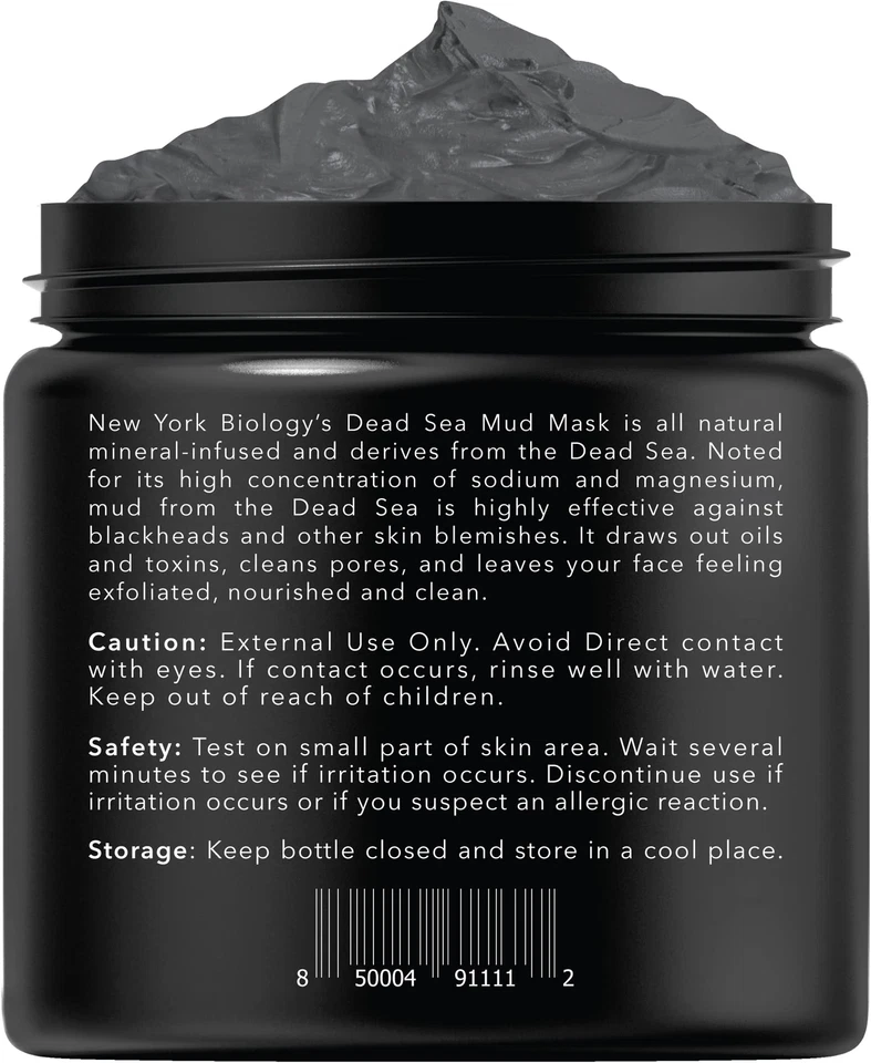 New York Biology Dead Sea Mud Mask for Face and Body - Spa Quality Pore Reduc... - Image 3 of 4