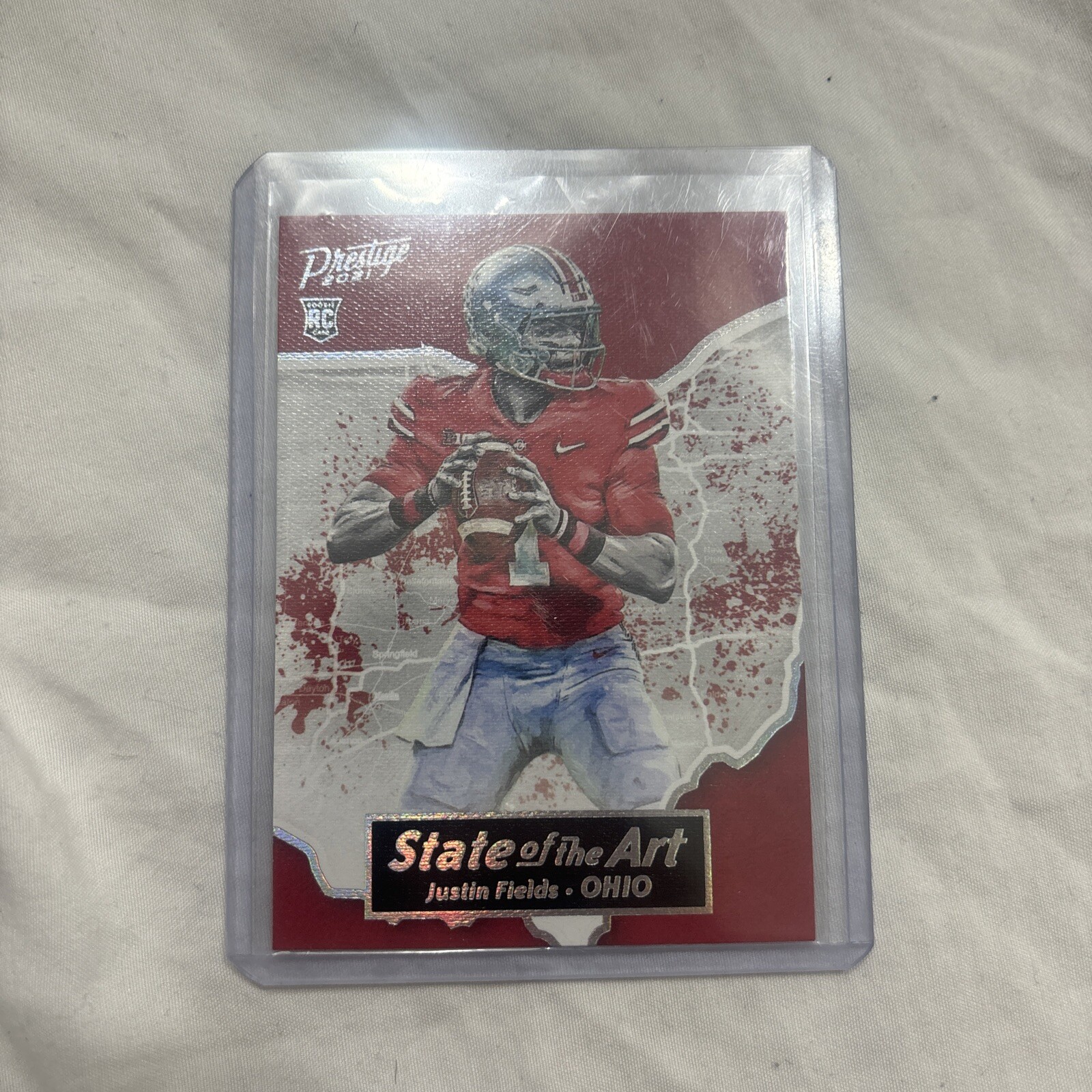 Justin Fields 2021 Panini Prestige State of the Art Rookie Card Case Hit SSP
