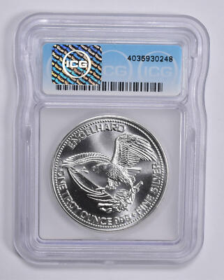 MS68 1985 Engelhard American Prospector 1 Troy Oz Silver Round ICG