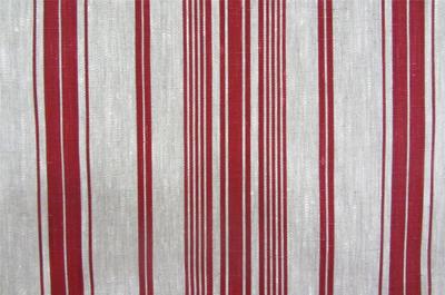  Französischer Leinenstreifen roter Vorhang/Handwerk/Polsterstoff 