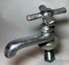 Antique Dick Brothers Bros Brass Chrome faucet Architectural Salvage