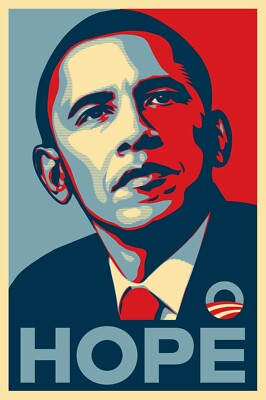 BARACK OBAMA HOPE GLOSSY POSTER Picture inspiration motivation election 11x17