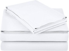 Luxurious Bedding Collection Soft Egyptian Cotton 1000 TC USA Sizes White Solid